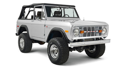 Silver Vintage Ford Bronco