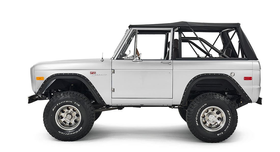 Silver Vintage Ford Bronco