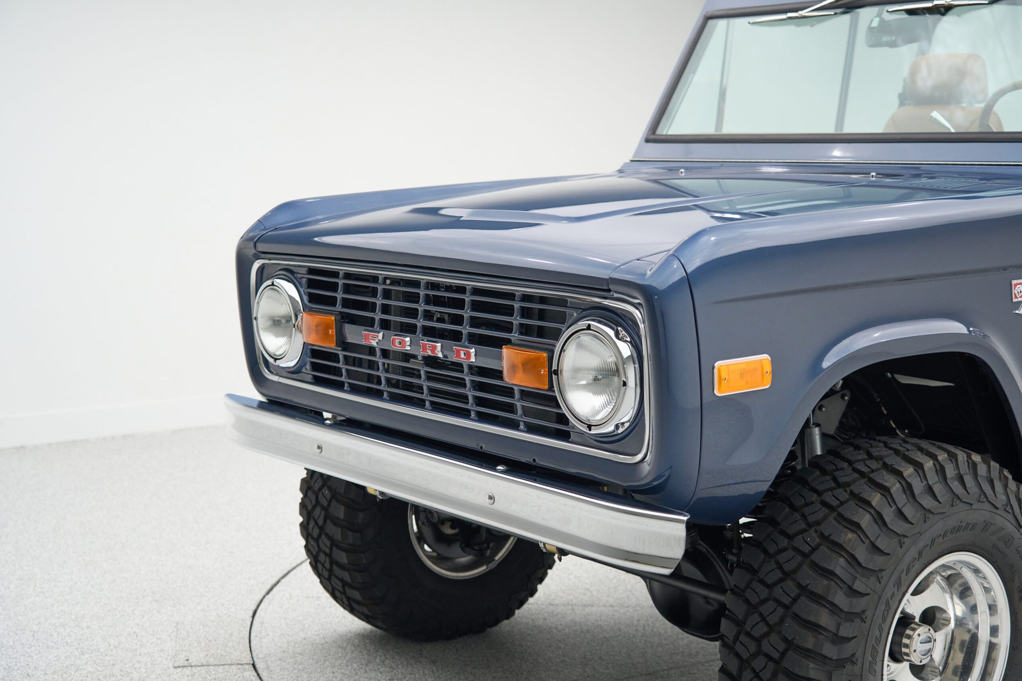 Classic Ford Bronco engine bay