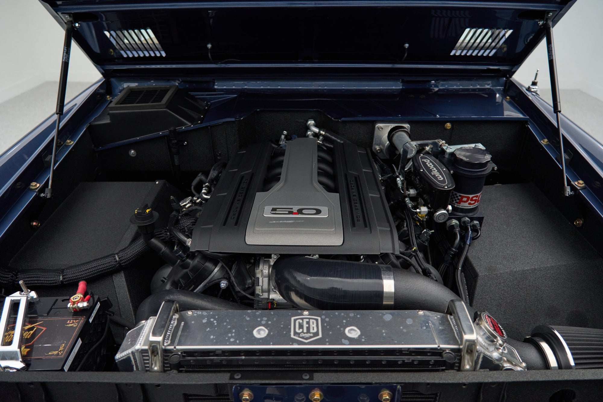 Classic Ford Bronco engine bay