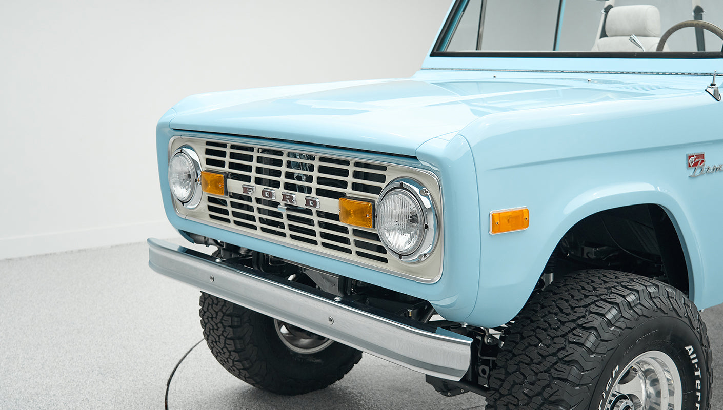 Classic Ford Bronco engine bay