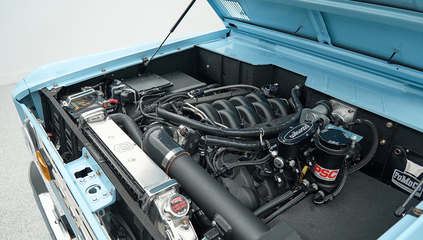 Classic Ford Bronco engine bay