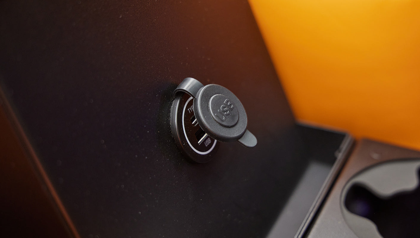 1972 classic ford bronco in matte silver with orange leather interior usb port