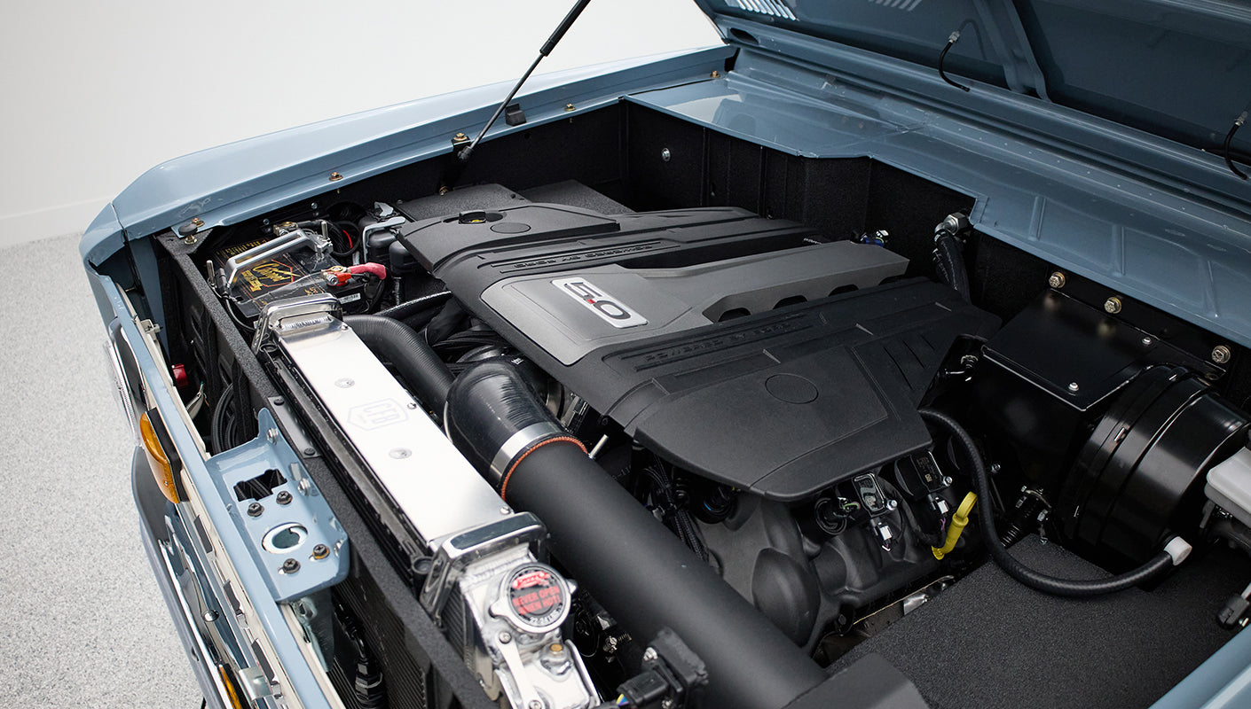 Classic Ford Bronco engine bay