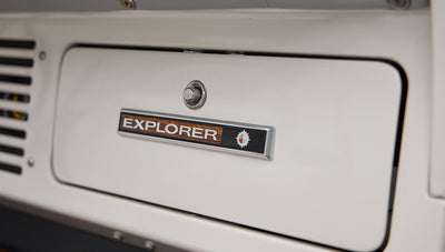 1973 brittany blue 302 series with gray leather explorer badge