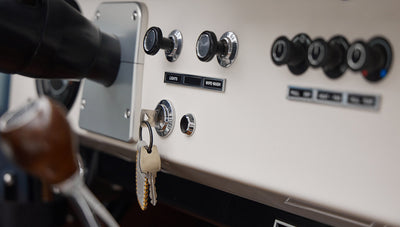 1973 brittany blue 302 series with gray leather dash detail