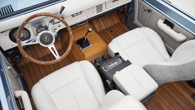 1973 brittany blue 302 series with gray leather interior overhead