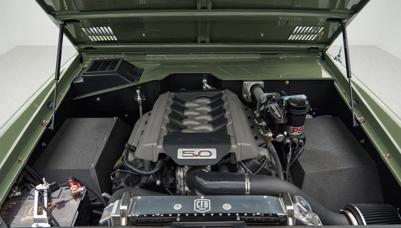 Classic Ford Bronco engine bay