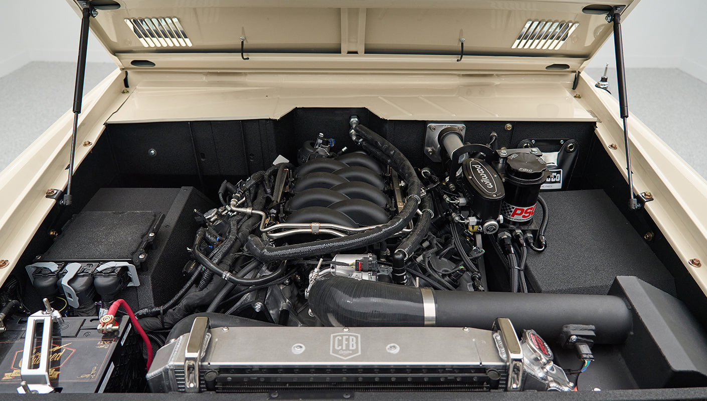 Classic Ford Bronco engine bay