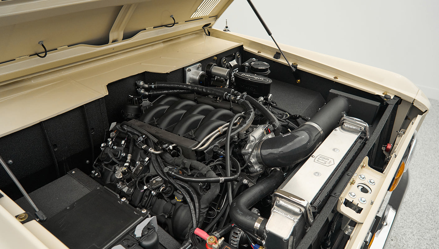 Classic Ford Bronco engine bay