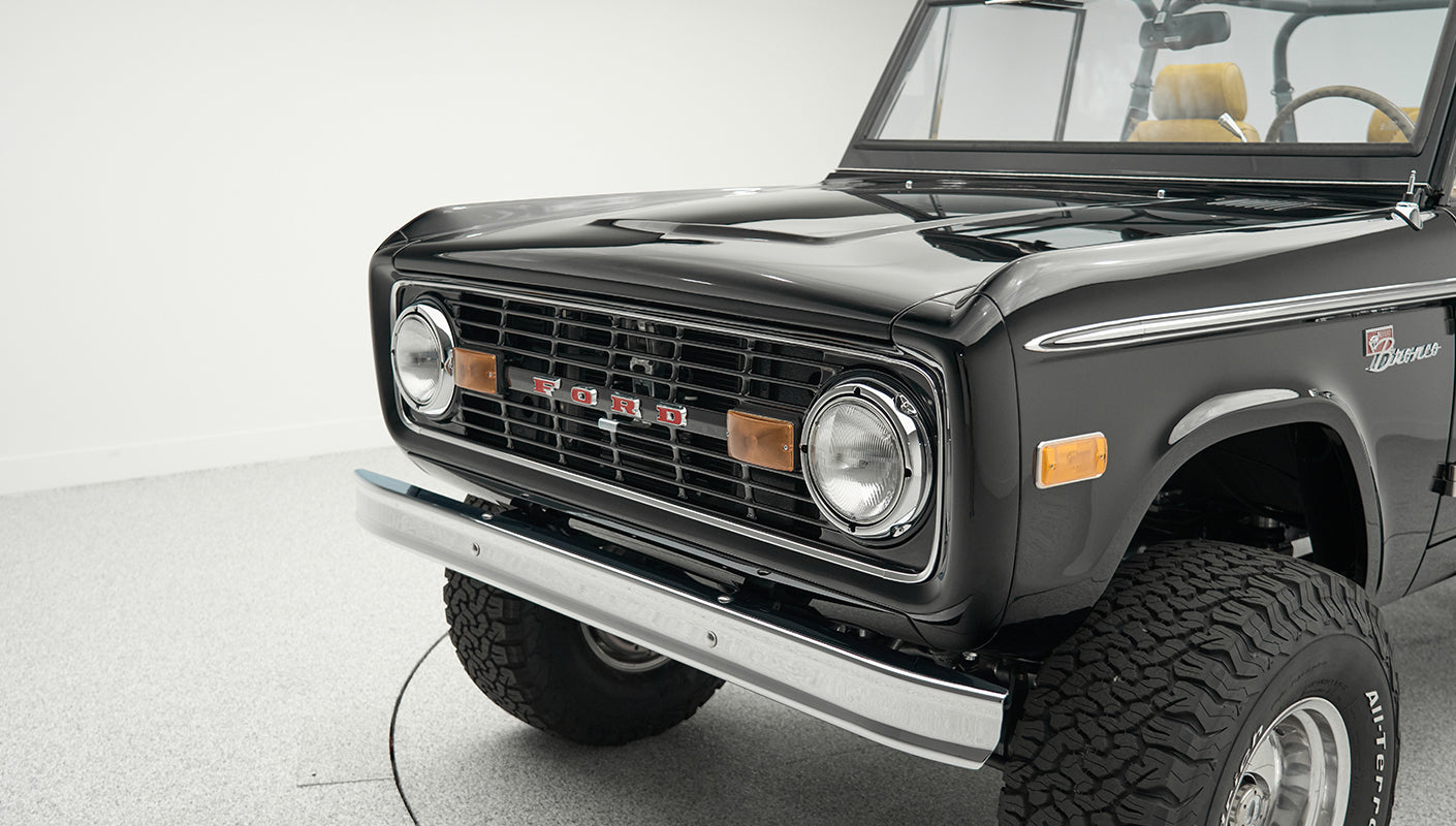 Classic Ford Bronco engine bay