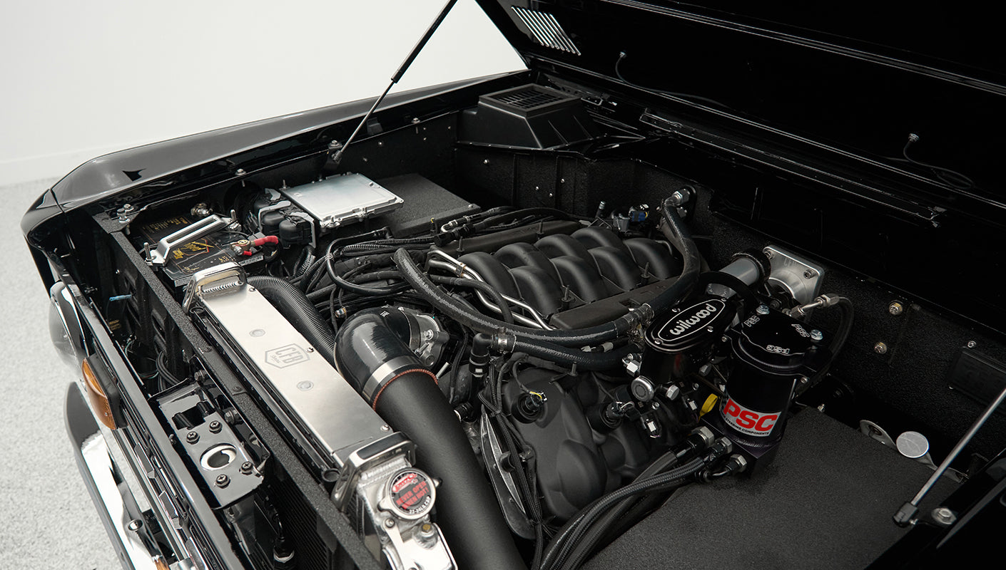 Classic Ford Bronco engine bay