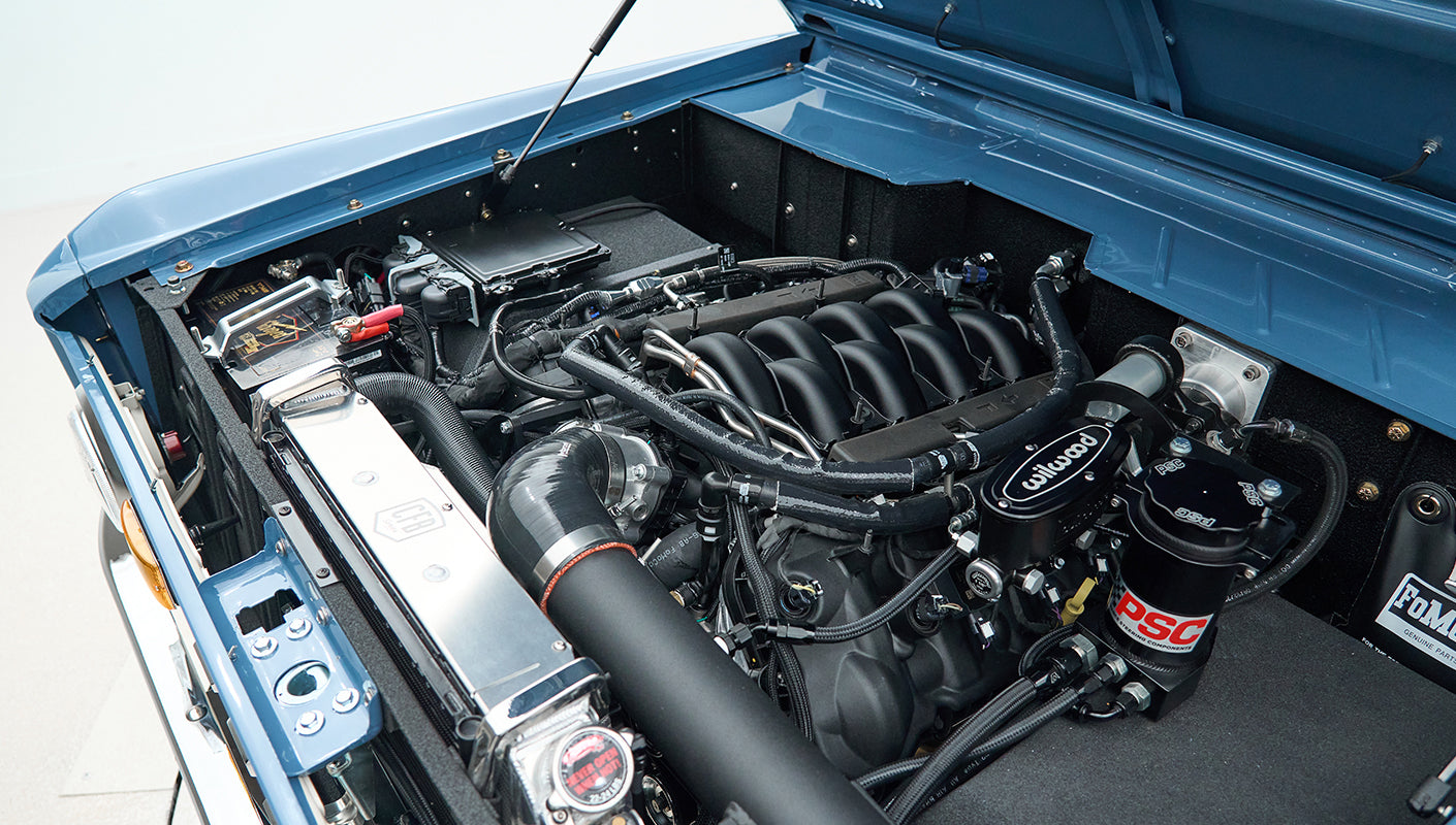 Classic Ford Bronco engine bay