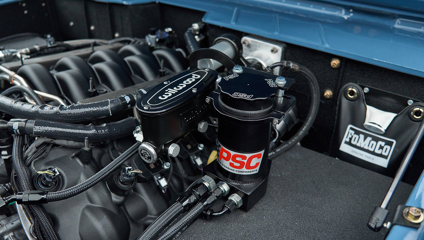 Classic Ford Bronco engine bay