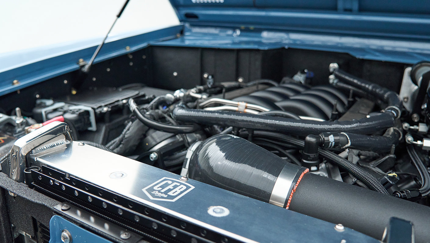 Classic Ford Bronco engine bay