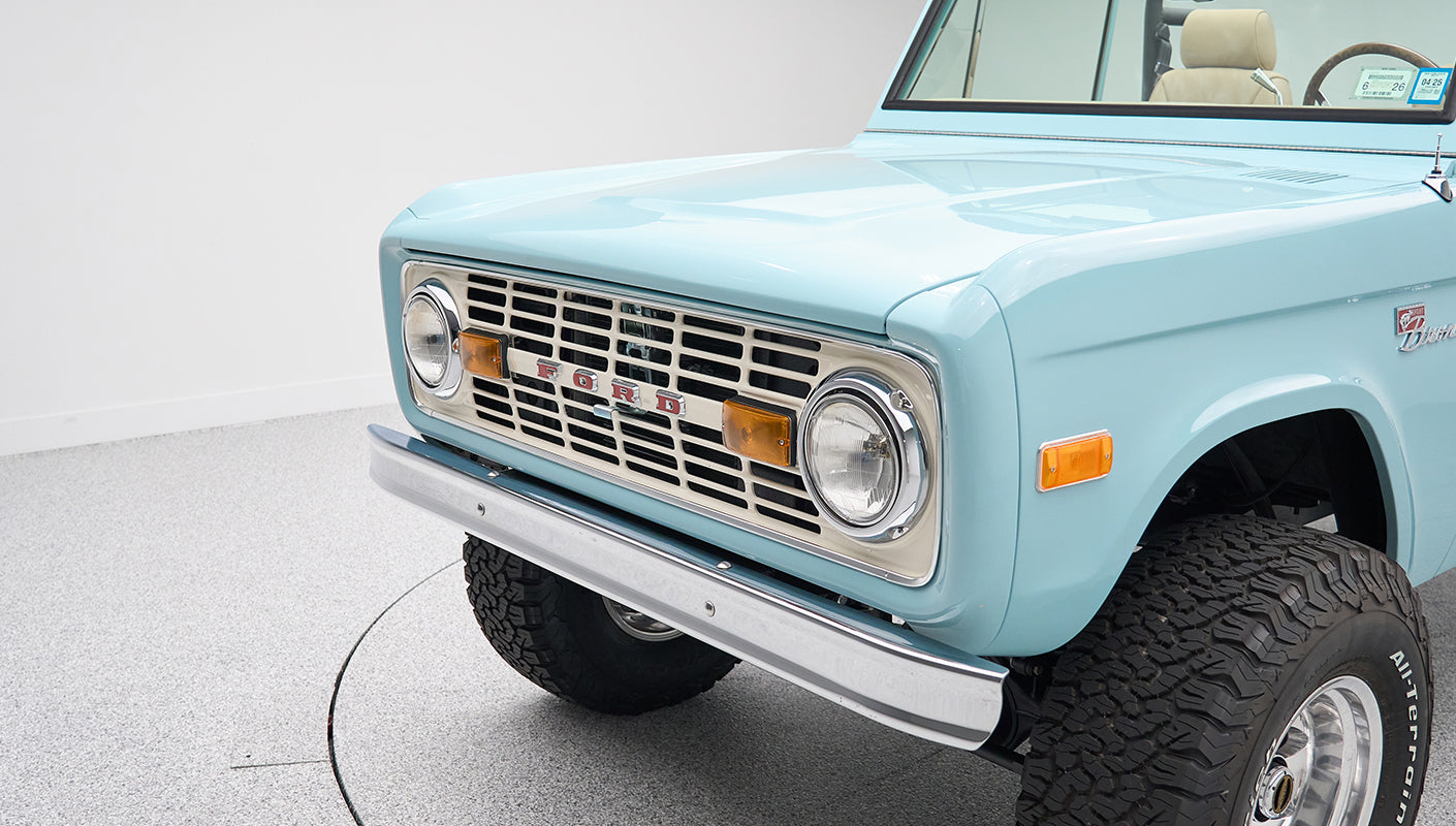 Classic Ford Bronco engine bay