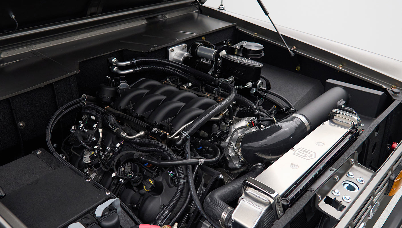 Classic Ford Bronco engine bay
