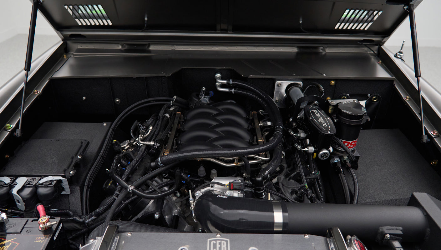 Classic Ford Bronco engine bay