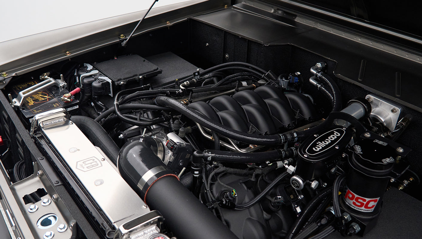 Classic Ford Bronco engine bay