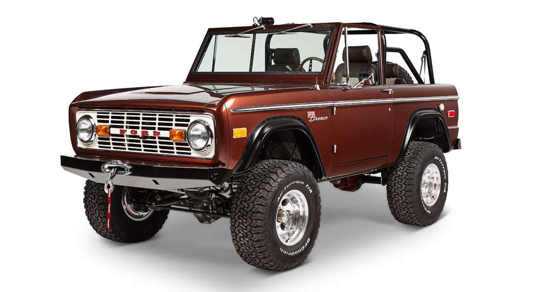 Classic Ford Bronco front driver-side view