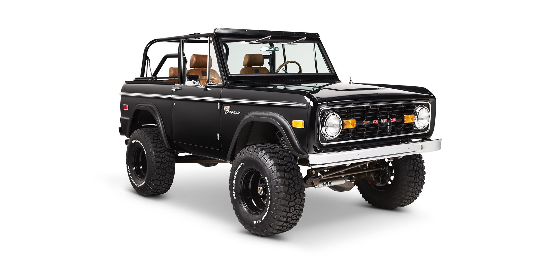 Classic Ford Bronco front passenger-side view
