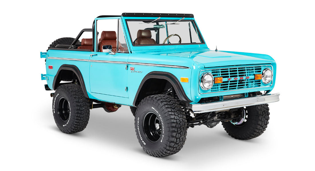 Classic Ford Bronco front passenger-side view