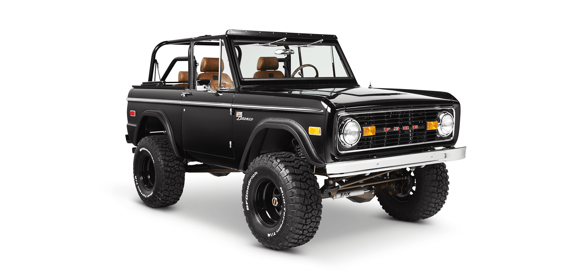 Classic Ford Bronco front passenger-side view