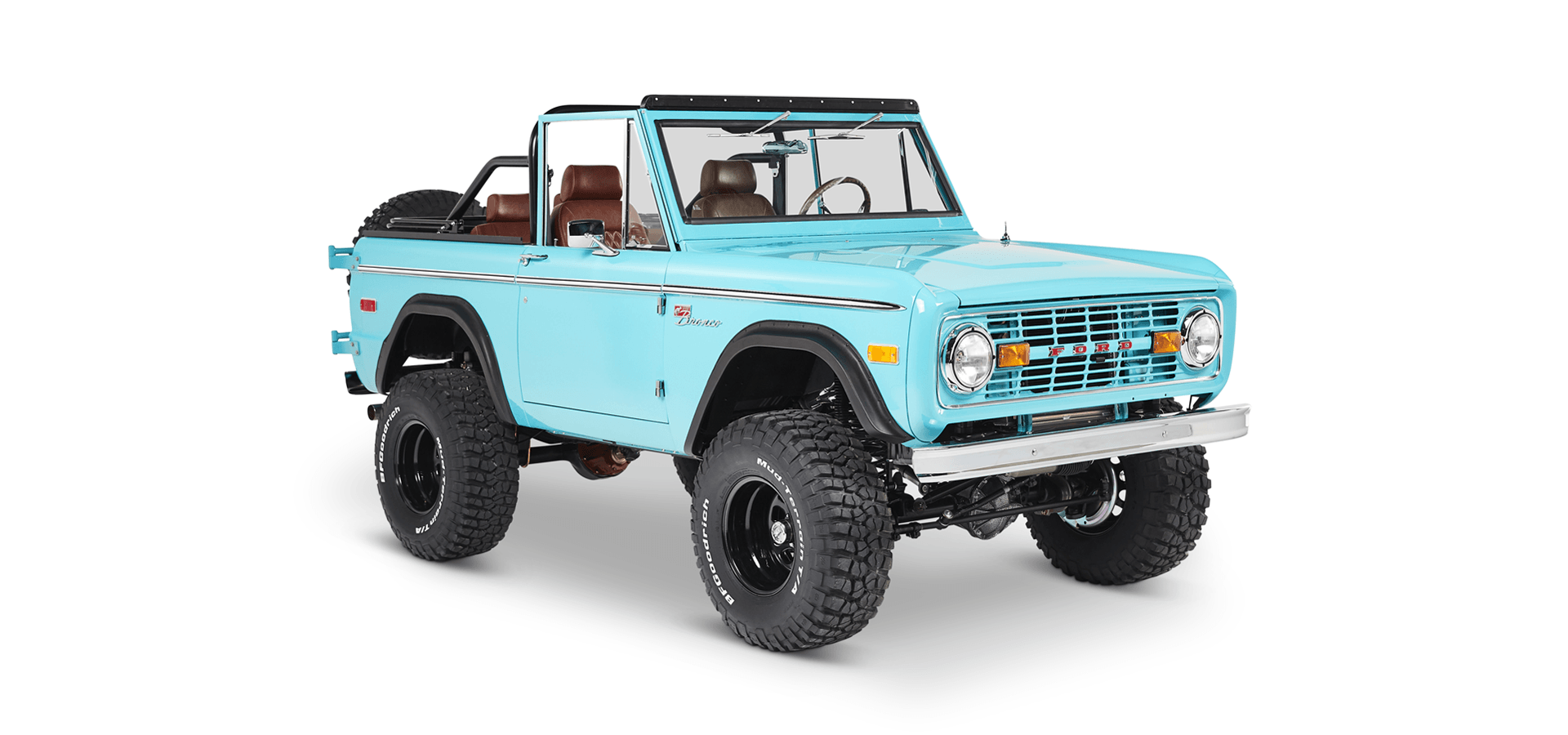 Classic Ford Bronco front passenger-side view