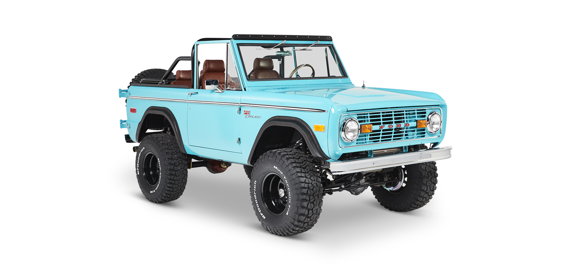 Classic Ford Bronco front passenger-side view