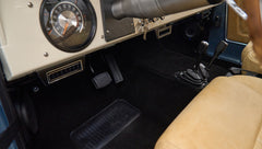 Floor pedals and gear controls inside Classic Ford Bronco