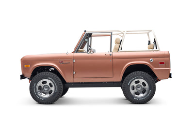 Classic Ford Bronco Paloma EV, passenger side view isolated on white background