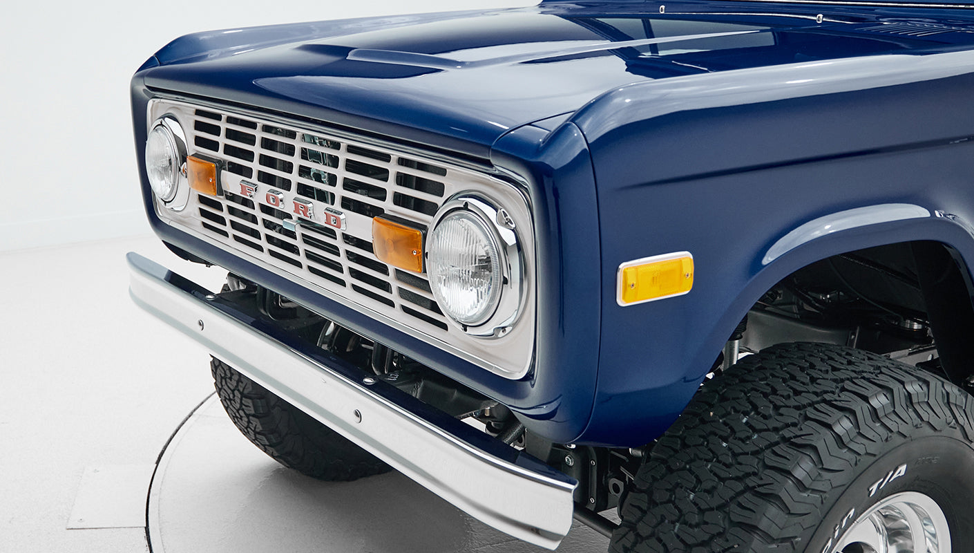 Classic Ford Bronco engine bay