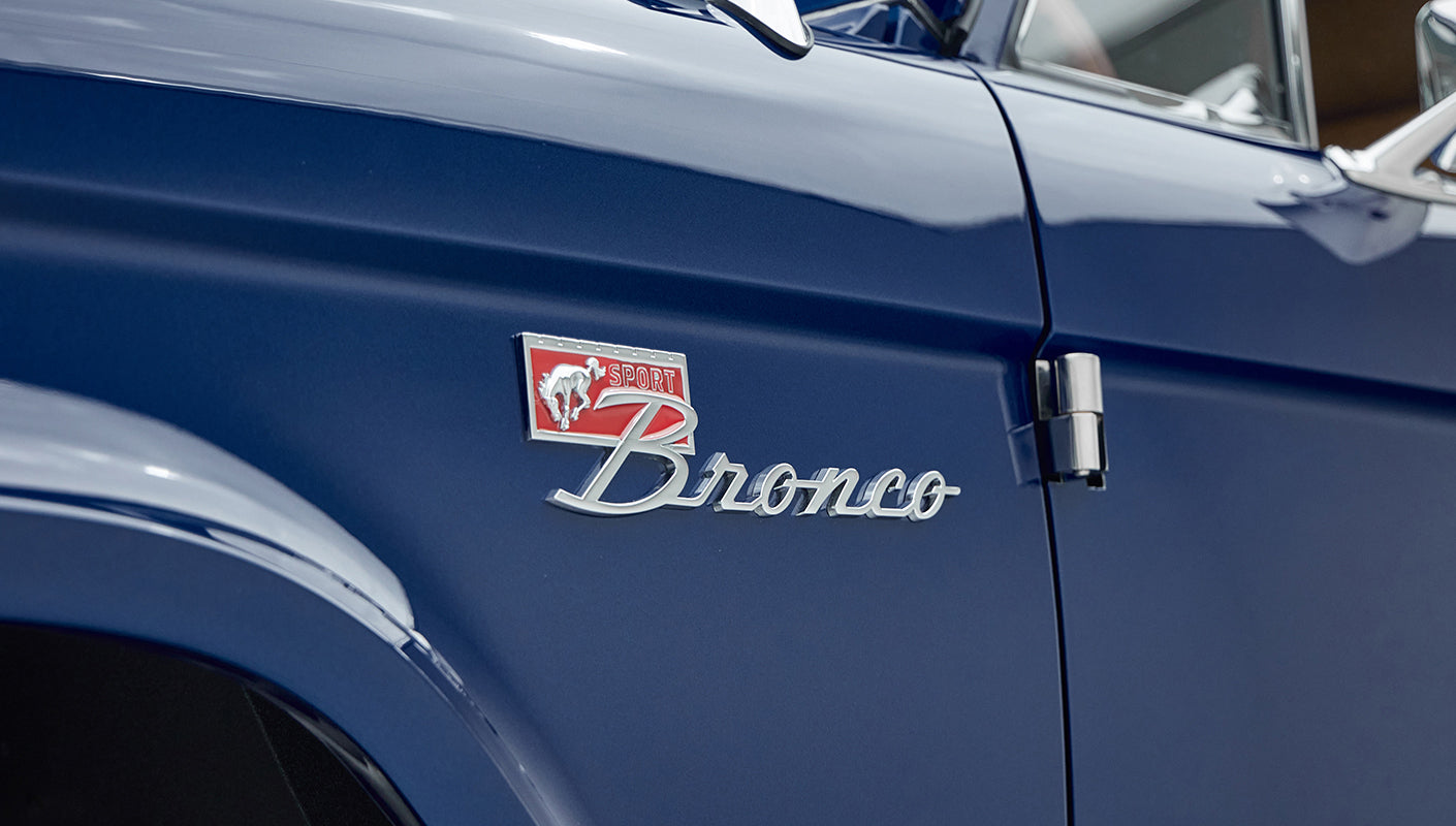 Classic Ford Bronco engine bay