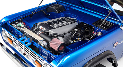 Classic Ford Bronco engine bay