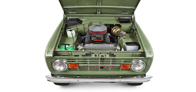 Classic Ford Bronco engine bay