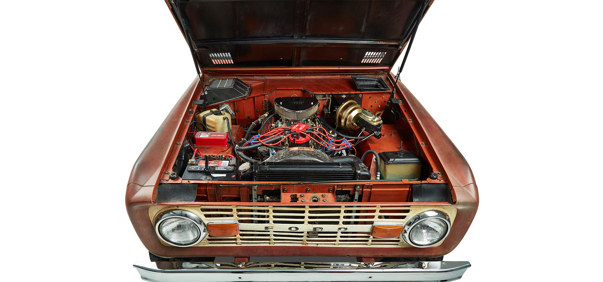 Classic Ford Bronco engine bay