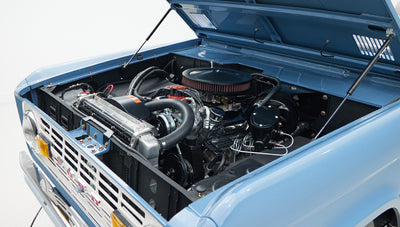 1974 classic ford bronco in stars & stripes blue with whiskey leather and 302 motor