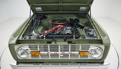 1976 classic ford bronco in boxwood green with ball glove leather motor