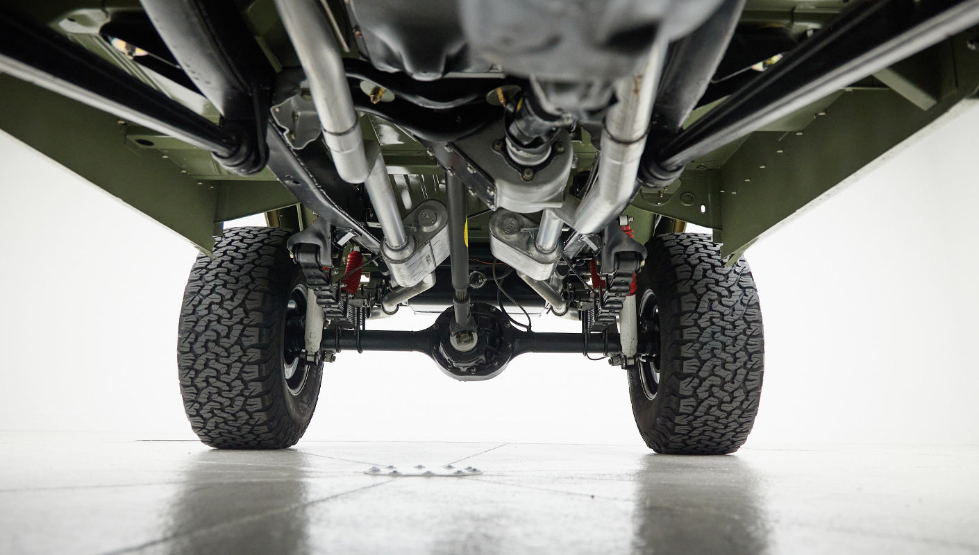 1976 classic ford bronco in boxwood green with ball glove leather underbody