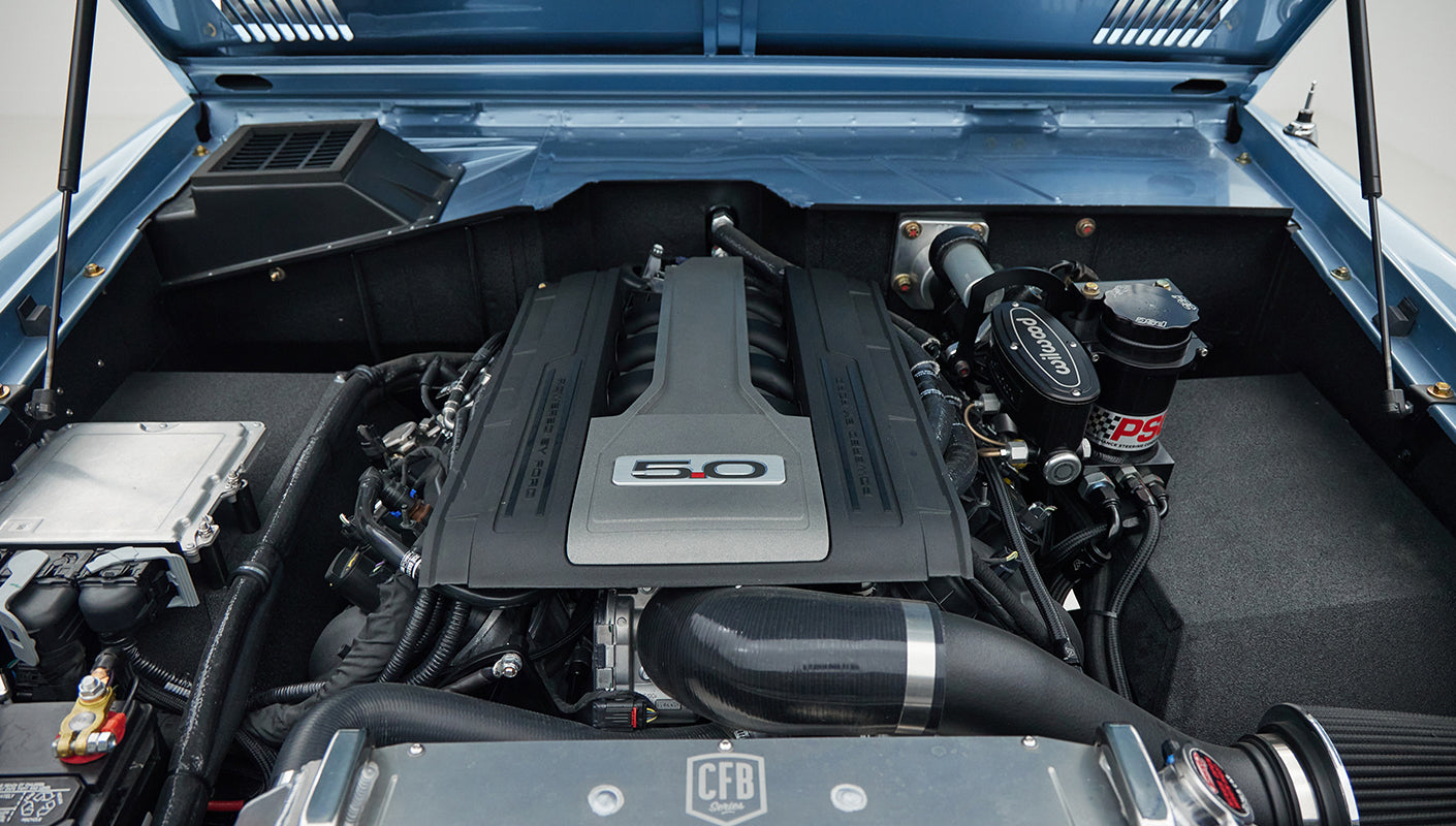 Classic Ford Bronco engine bay