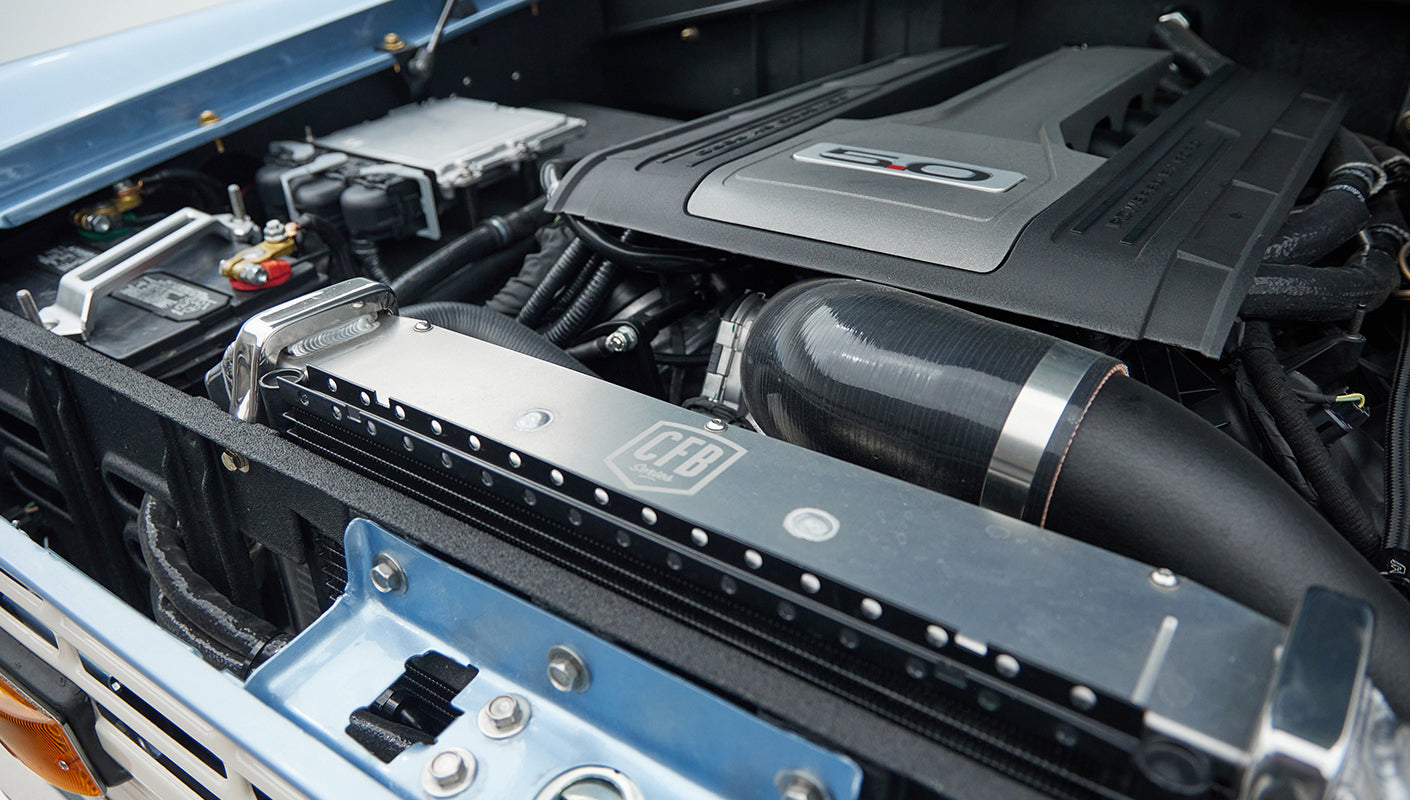 Classic Ford Bronco engine bay