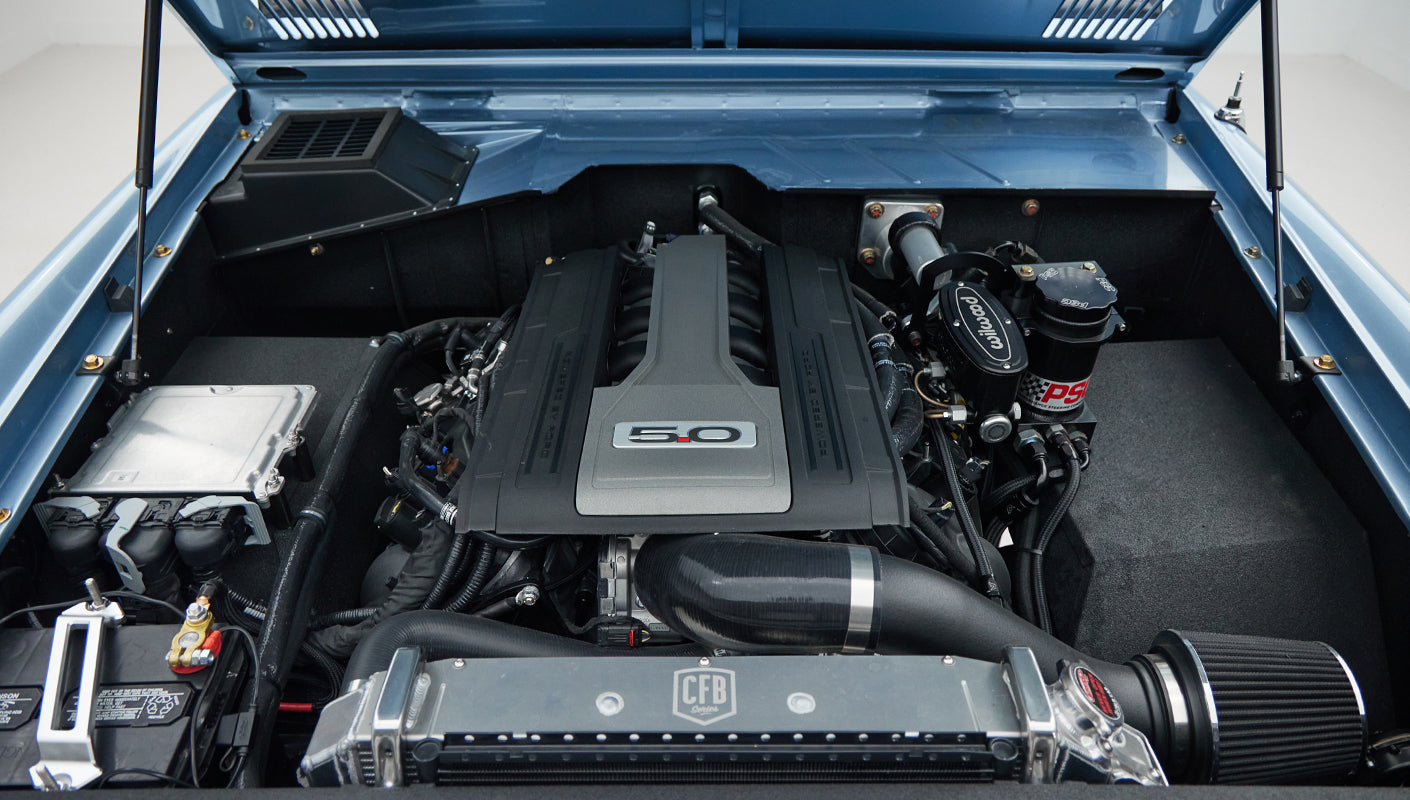 Classic Ford Bronco engine bay