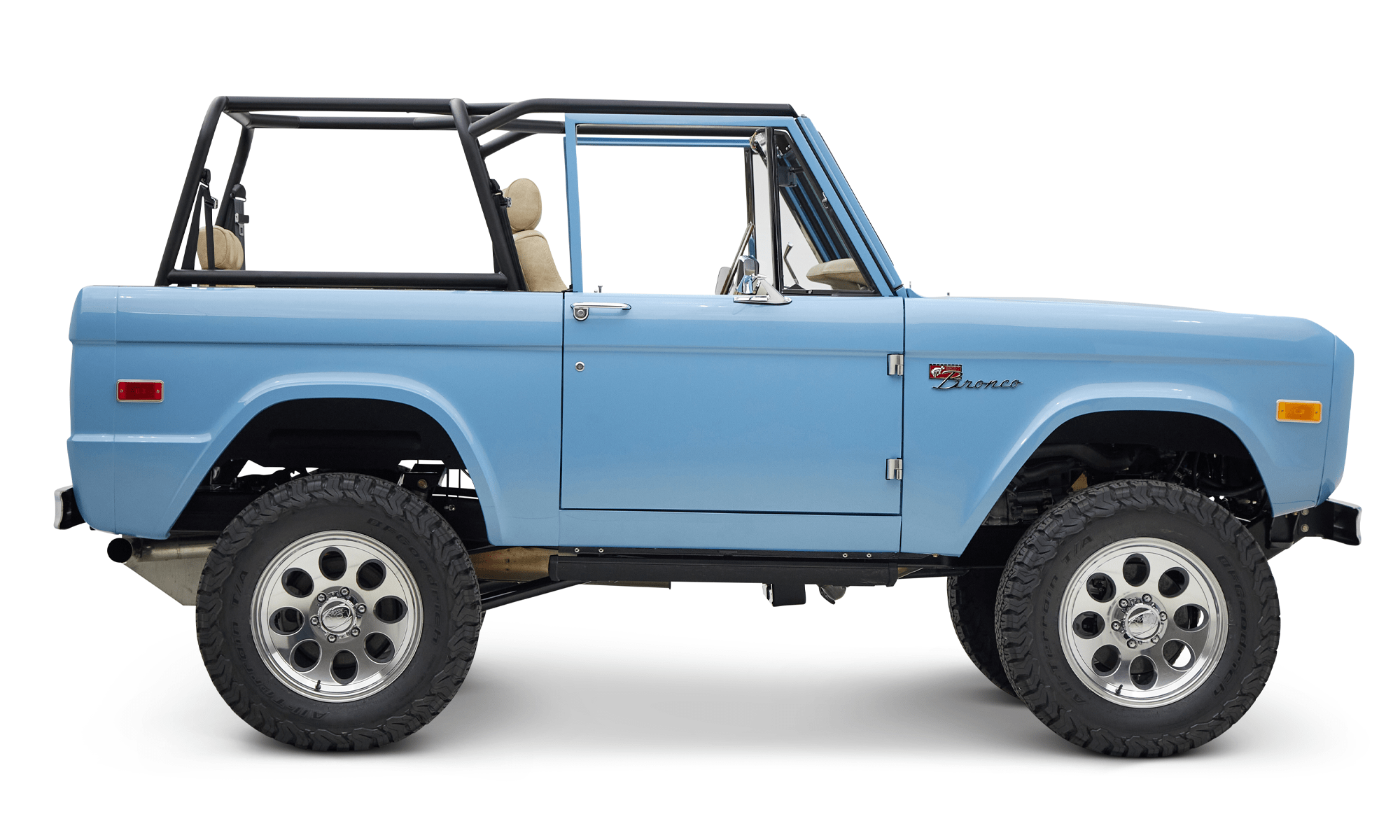 Classic Ford Bronco Ford Bronco 1976 Frozen Blue Coyote Series Passenger Side series