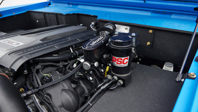 1976 classic ford bronco in blue patina paint with whiskey leather interior brake reservoir