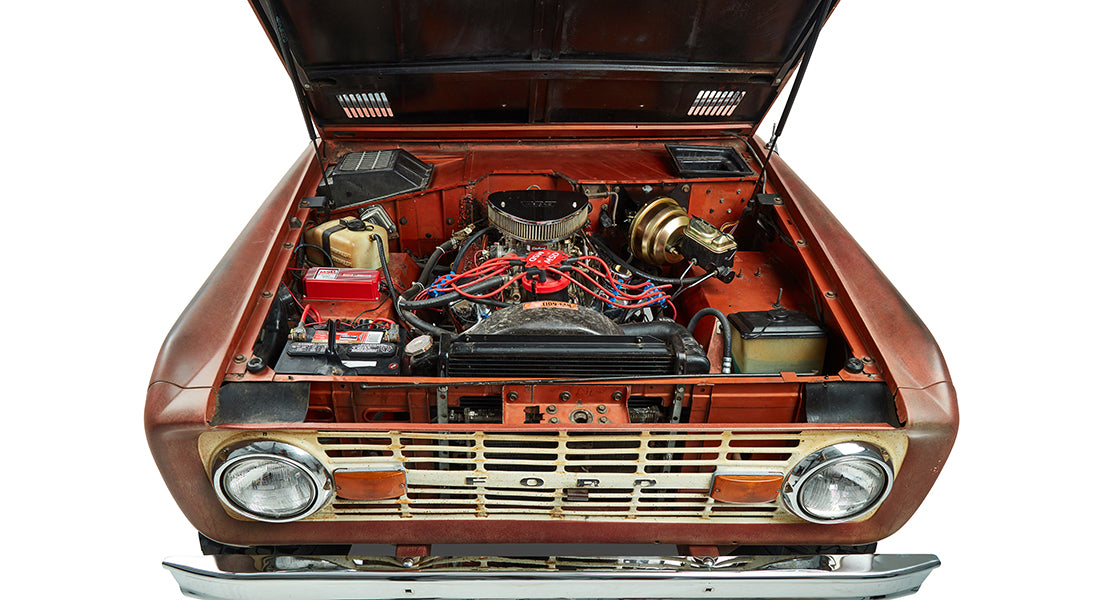 Classic Ford Bronco engine bay