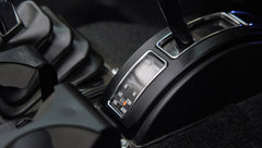 Close-up of 4-wheel drive selector dial in the center console of a Classic Ford Bronco