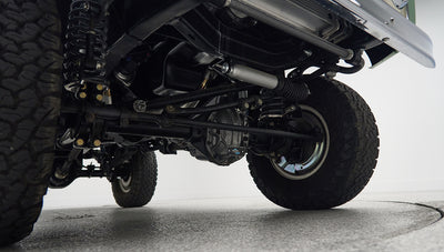 Undercarriage suspension and tire of a Classic Ford Bronco