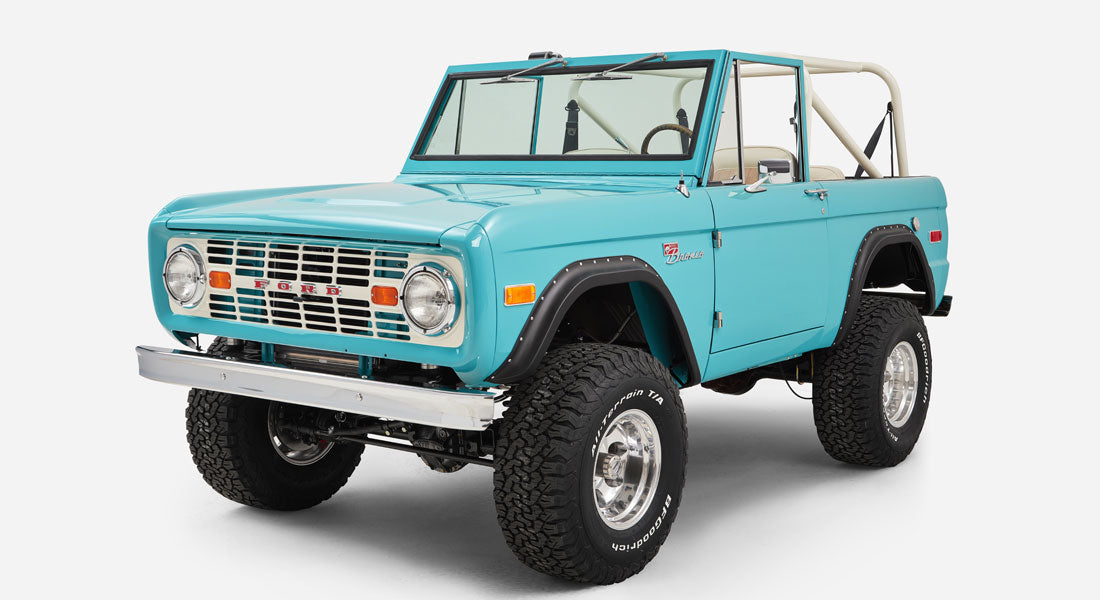 Turquoise Ford Bronco