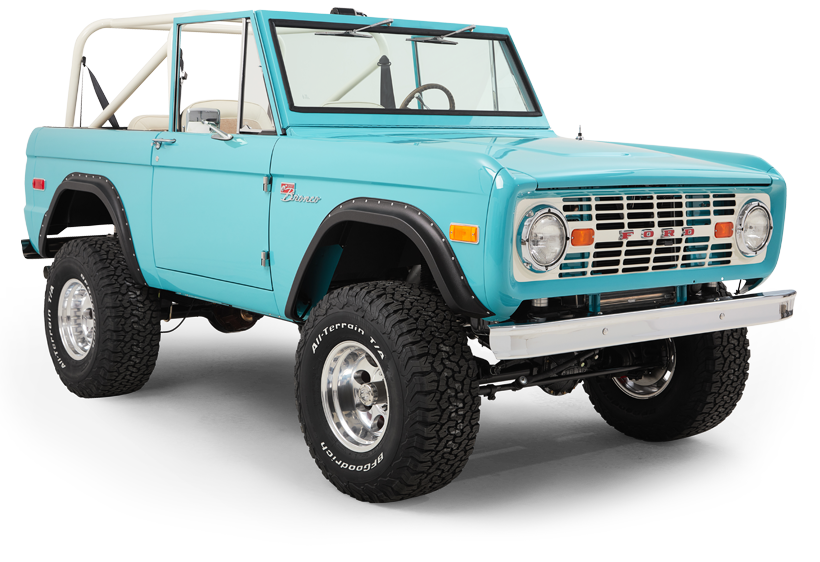 Classic Ford Bronco vehicle cutout
