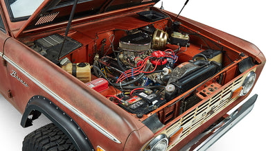 Classic Ford Bronco engine bay